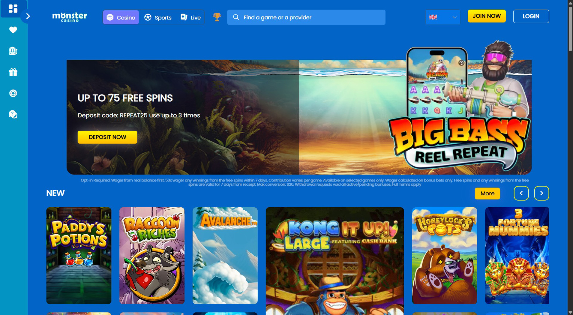 3. Monster Casino - Strong Fonix Casino Value